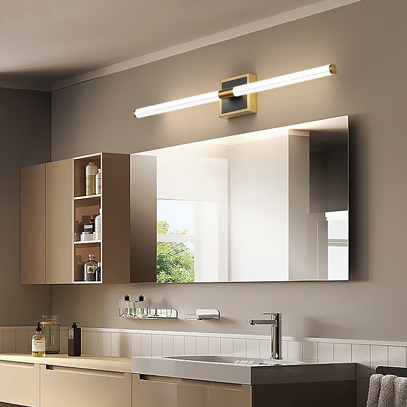 Spiegelfrontlampe LED-Badezimmerleiste Wandlampe Wohnzimmer Treppenganglampe Bronzerohr Schlafzimmer Nachttischlampe 2025 - $132.99 –P5