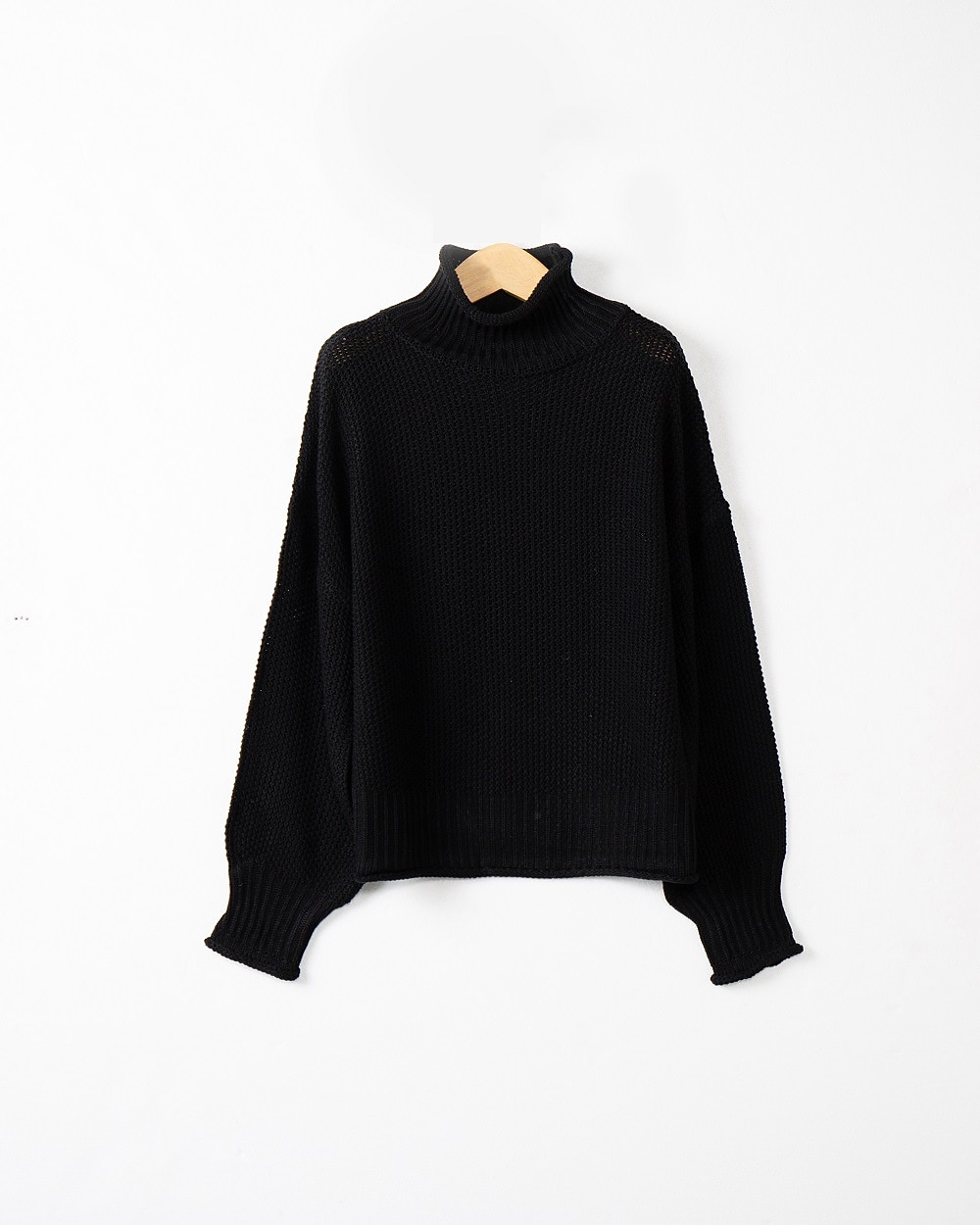 Femme Pull basique Décontractées Couleur unie Grosse maille Crocheté Col Roulé Tricoté manche longue Tricoter du quotidien Sortie Bleu Ciel Noir Automne Hiver de 2025 ? $47.99 –P4
