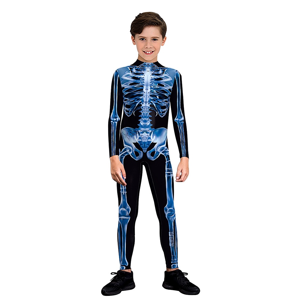 Zentai öltöny Szerepjáték Jelmezek Cicaruha Csontváz Halálfej Farsangi jelmez Overall Női Szerepjáték Ijesztő jelmez Anatómia Ruha mert Farsang Álarcos mulatság Felnőttek 2025 - $21.99 –P14
