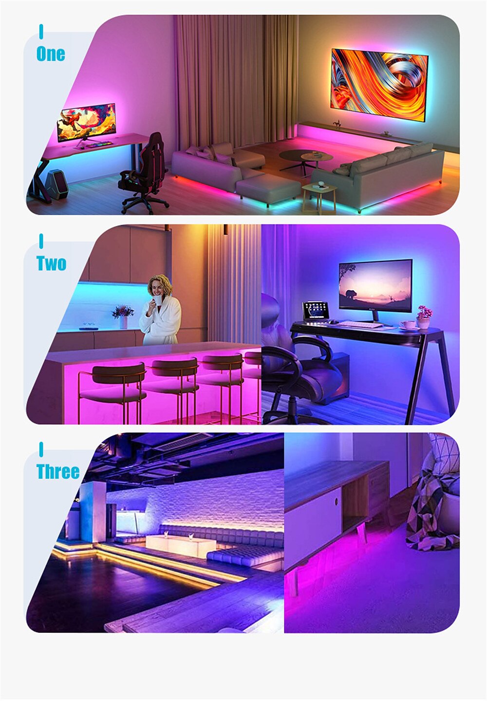 5 m led bandes lumineuses bluetooth app rgb smd 2835 ip20 luces flexible lampe ruban diode dc12v décoration de fête à la maison de 2025 ? $33.99 –P3