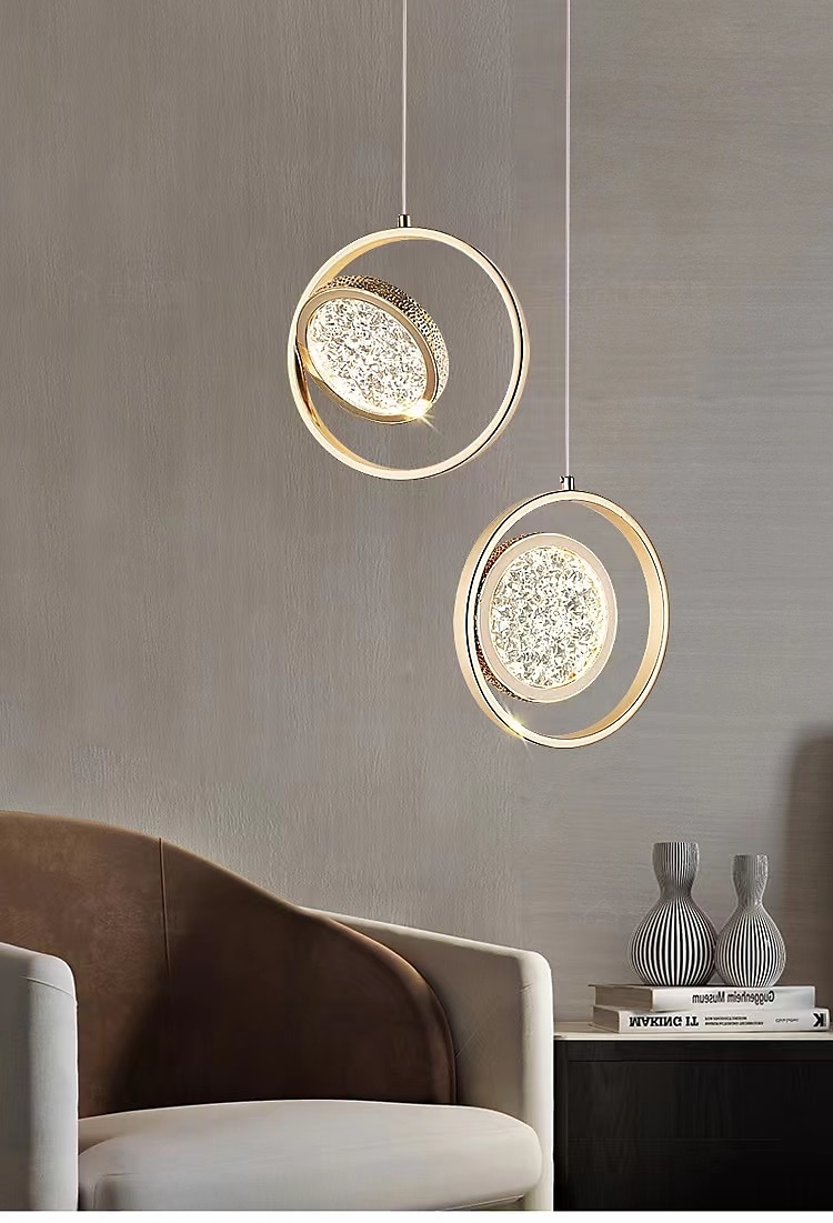 23cm led přívěsek světlo ostrov světelný kruh design kulatý design geometrické tvary přívěsek lehký kov umělecký styl vintage styl moderní styl umělecký moderní 85-265v 2025 - $135.99 –P8