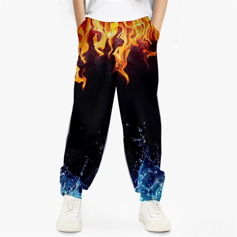 Pojkar 3D Grafisk Byxor Höst Vinter Aktiv Streetwear 3D-tryck Barn 3-12 år Utomhus Sport Ledigt Normal 2025 - $15.99 –P2