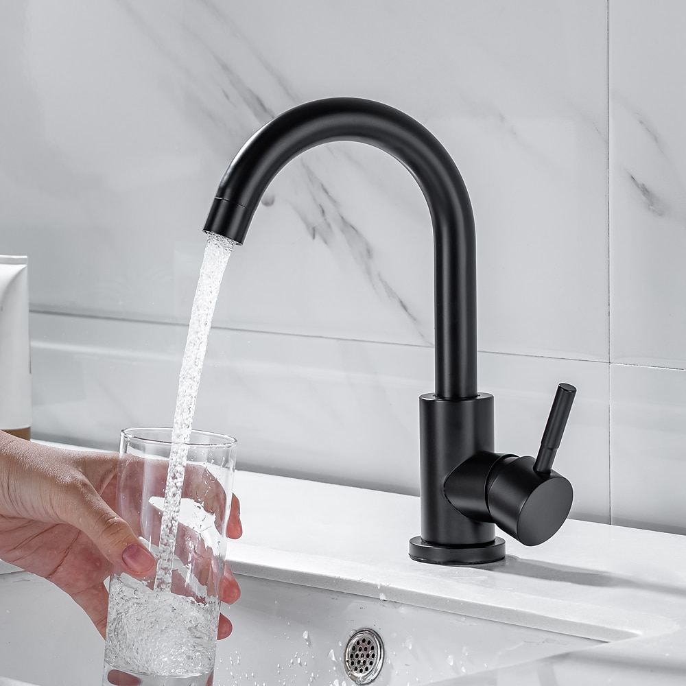 rubinetto lavabo bagno - girevole / classico acciaio inox / finiture verniciate rubinetti vasca monocomando monoforo centroset del 2025 a $72.99 –P3