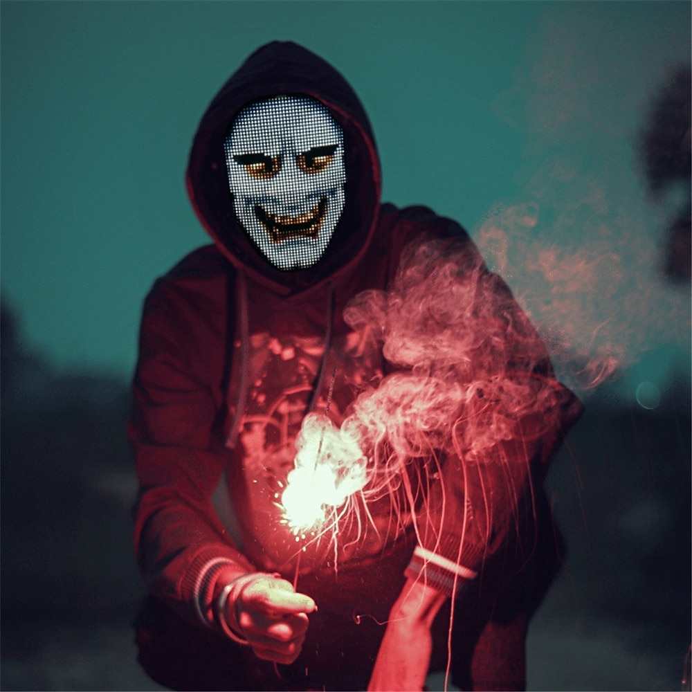 2025年 led mask hd with wifi bluetooth プログラマブル ハロウィン パーティー コスプレ 光るマスク マスカレード 最新  コレクション – $89.99 –P14
