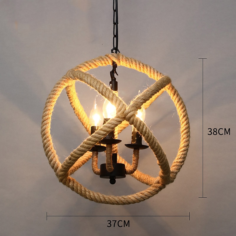 25cm Single Design Island Design Pendant Light Hemp Rope Painted Finishes Modern Nordic Style 220-240V 2025 - $150.99 –P7
