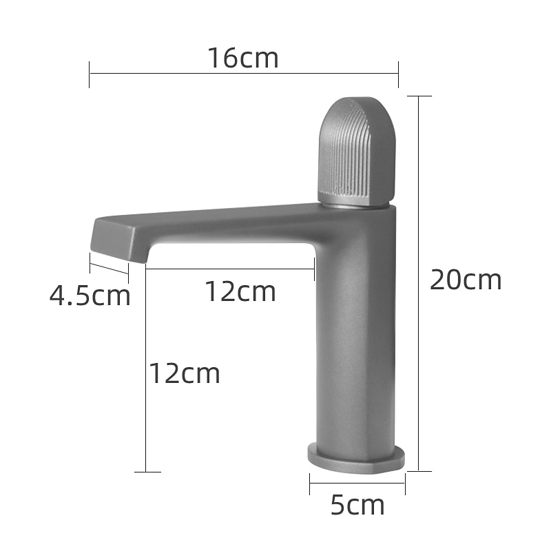 baderomsvaskkran, svart baderomskran, messing enkelthåndtak ett hulls badekar (svart/grå/krom/gylden) 2025 - $97.99 –P2