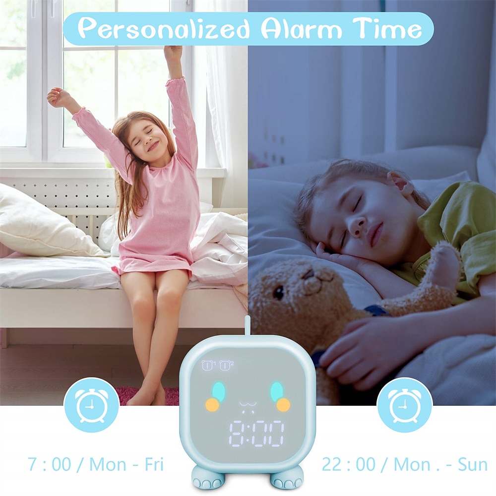 Kinderen Alarmklok Digitale Alarmklok Slaapkamer Schattige Dinosaurus Alarmklok 's Slaap Trainer Wake Up Light  Nachtlamp met USB Alarmklok voor Jongens Meisjes Verjaardag Cadeaus 2026 - $44.99 –P3