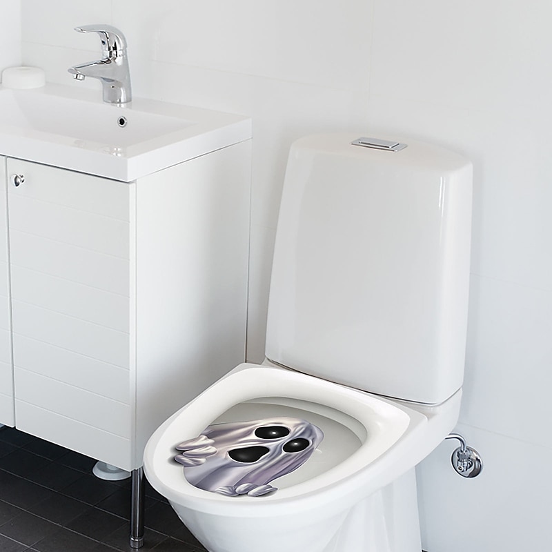 WC-matricák vicces dekorációk ijesztő WC-takaró dekoráció 3d horror minta barkácsolás fürdőszoba lakberendezés 2025 - $7.99 –P3