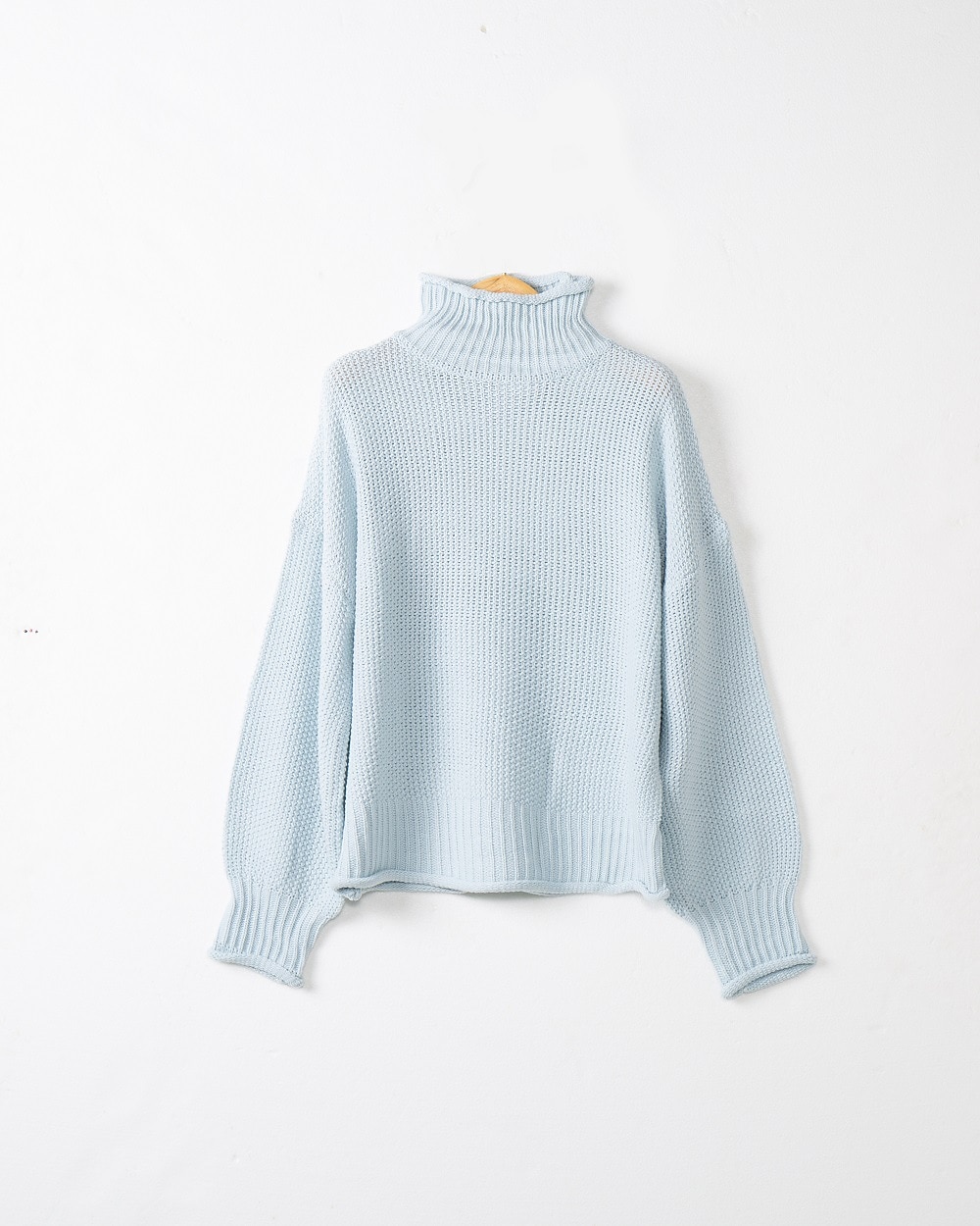 Femme Pull basique Décontractées Couleur unie Grosse maille Crocheté Col Roulé Tricoté manche longue Tricoter du quotidien Sortie Bleu Ciel Noir Automne Hiver de 2025 ? $47.99 –P7