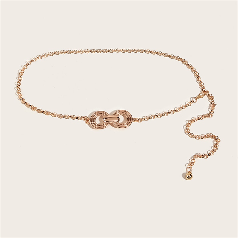 Women's Belt Metal Alloy Champagne Gold Chain Outdoor Dailywear Daily Holiday Pure Color / Spring / Summer / Fall / Winter 2025 - $9.49 –P8