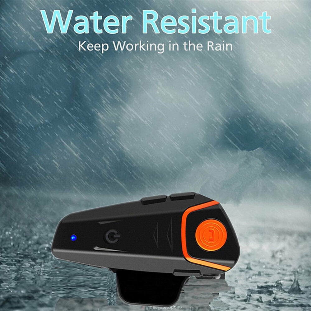 Motorhelm bluetooth headset full duplex intercom speaker fm radio motor communicatie systeem handsfree waterdichte hoofdtelefoon 1000m 2025 - $96.99 –P13