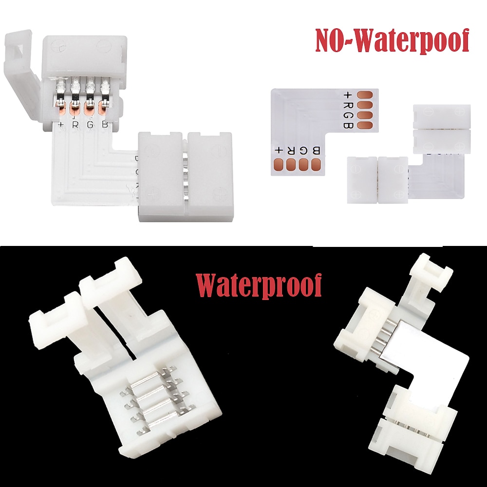 DIY LED Llight Bar Connector Kit is Applicable to 5050 10mm 4-pin Including 8 Kinds of Solderless LED Light Bar Accessories Providing Most Parts 2025 - $31.99 –P3