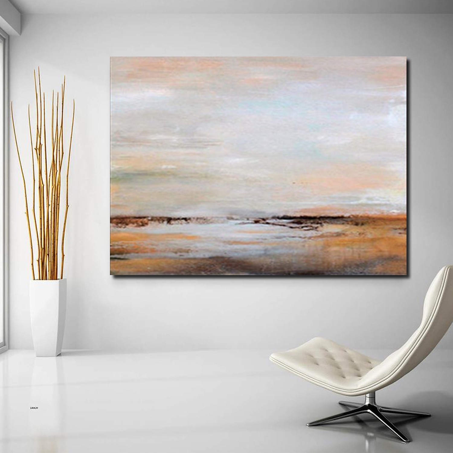 handgemaakte olieverf canvas muur kunst decoratieve abstracte mes schilderij landschap geel voor home decor gerold frameloze niet-uitgerekt schilderij 2025 - $57.99 –P1
