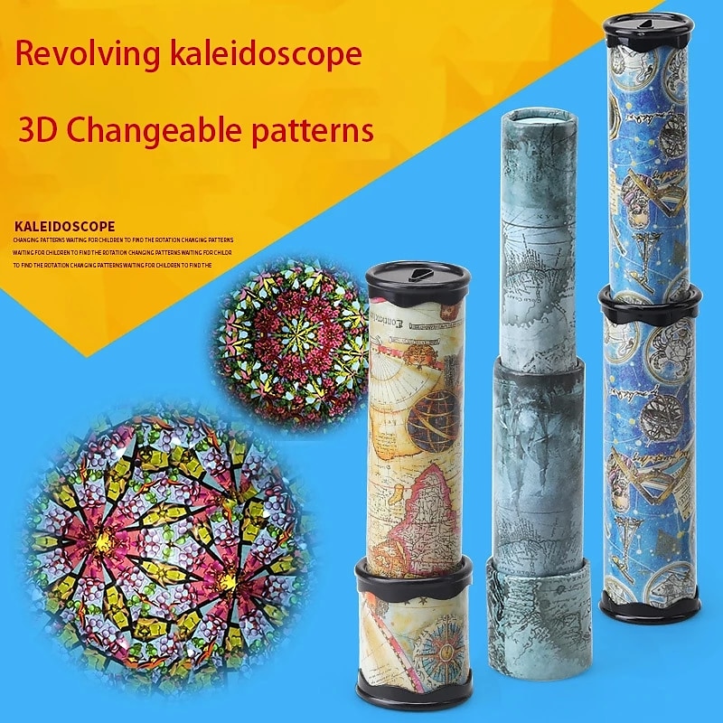 3 pcs New Scalable Rotation Kaleidoscope  Magic Changeful Adjustable Fancy Colored World Toys For Children Autism Kid Puzzle Toy 2025 - $25.99 –P4