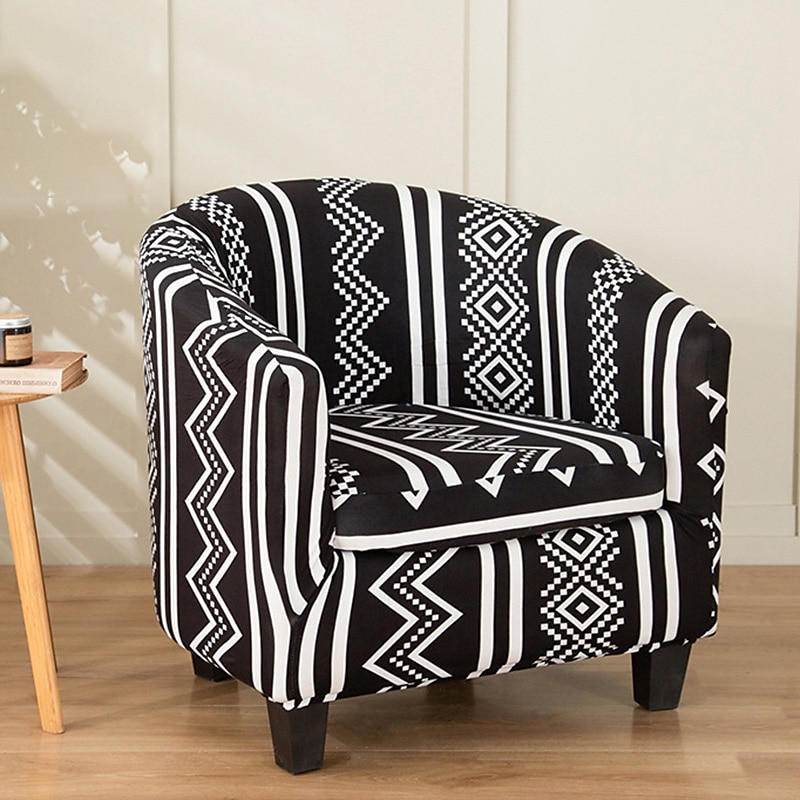 Floral Printed Club Chair Barrel Chair Slipcover Stretch Armchair Covers 1-Piece Club Tub Chair Covers Sofa Cover Couch Furniture Protector Cover Spandex Couch Covers for Living Room 2025 - $39.99 –P7