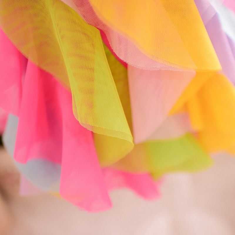 Lapset Vähän Tyttöjen Mekko Sateenkaari Kellomekko Juhla Pyhäpäivä Hiekkaranta Röyhelö Silmukka Fuksia Puuvilla Epäsymmetrinen Hihaton söpö tyyli Boheemi Kaunis Mekot Kevät Kesä Normaali 3-10 vuotta 2025 - $15.49 –P5
