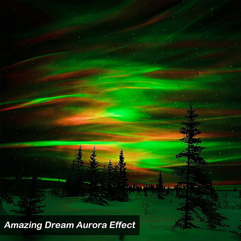 Proiettore di stelle Aurora Galaxy Luce proiezione di stelle con altoparlante musicale Proiettore luce notturna con luna Proiettore aurora boreale per camera da letto/sala giochi/home del 2025 a $79.99 –P10