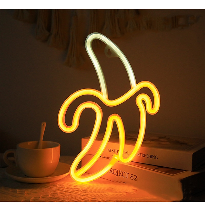 Neon Light Banana Shaped Neon Lamp Hanging Lamp AAA Battery Box Power Supply 2025 - $30.99 –P2