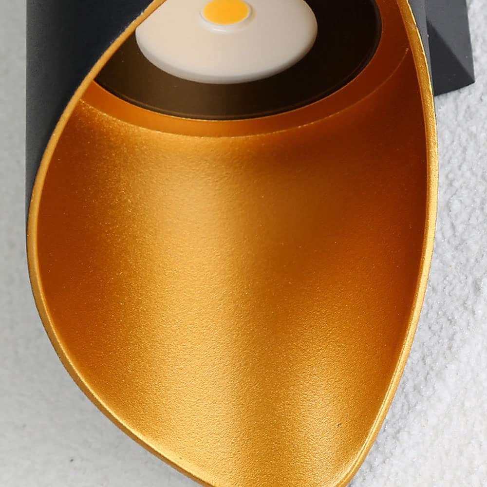 15w extérieur résistant aux intempéries applique 10,9 pouces moderne applique murale led or noir / platine fonte d'aluminium lampe de lavage murale pour porche jardin couloir balcon paysage ac85-265v de 2025 ? $77.99 –P5