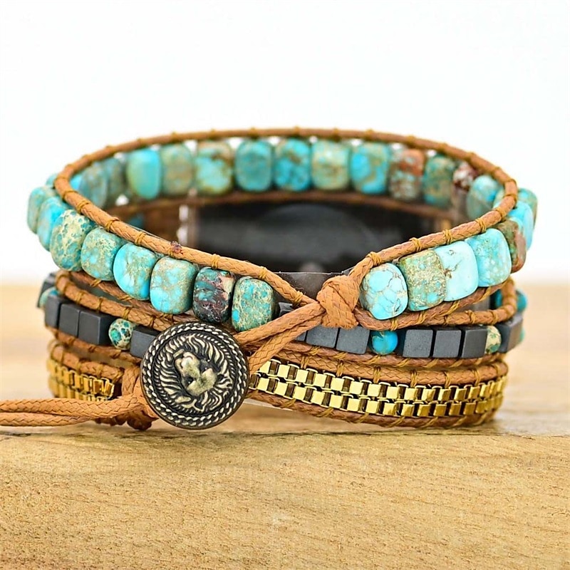Handmade Braided Rope Compatible with Apple Watch band Women Multilayer Beaded Beads Strap Replacement Wristband for 38mm 40mm 41mm 42mm 44mm 45mm 49mm iwatch Series Ultra 8 7 6 SE 5 4 3 2 1 2025 - $27.99 –P6