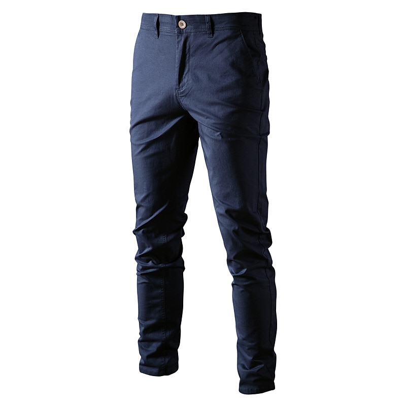 pantaloni cargo da uomo elastico in vita tasche multiple pantaloni a tutta lunghezza casual anelastico tinta unita sport all'aria aperta vita media verde militare nero kaki blu navy s m l xl xxl del 2025 a $6.59 –P4