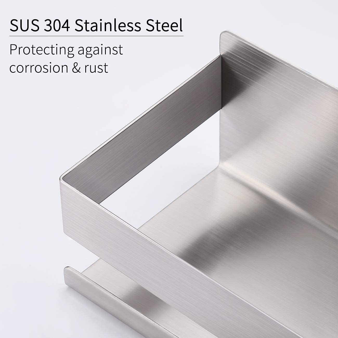 Shower Caddy Bathroom Shelf,Self-Adhesive Shower Shelf Stainless Steel Wall-mounted Punch-free Bathroom Storage For Bathroom,Kitchen(Brushed Nickel,Matte Black) 2026 - $42.99 –P2