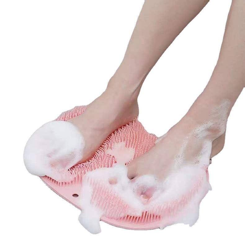 Silicone Rub Back Brush Bathroom Non-slip Wash Foot Pad Massage Shower -  Gadget Through