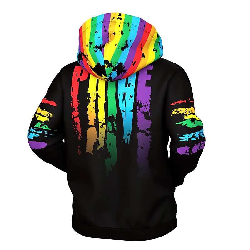 Homens Arco-Íris Estampas Abstratas Moletom Moletons Full Zip Hoodie Manga Longa Moletom com capuz Com Capuz Roupa de rua Impressão 3D Desportos e Ar livre Diário Esportes Preto Zíper Imprimir de 2025 por $27.99 –P1