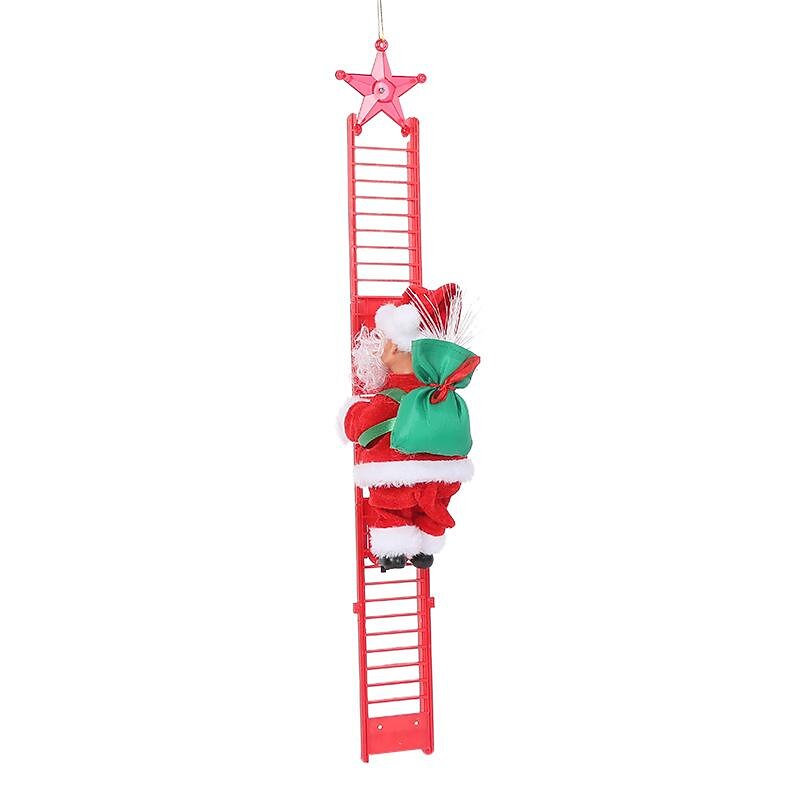 musica elettrica natalizia babbo natale scala da arrampicata, calze della Befana per bambini, divertenti ornamenti per bambole con corda da arrampicata, regali e decorazioni natalizie unici del 2025 a $25.99 –P9