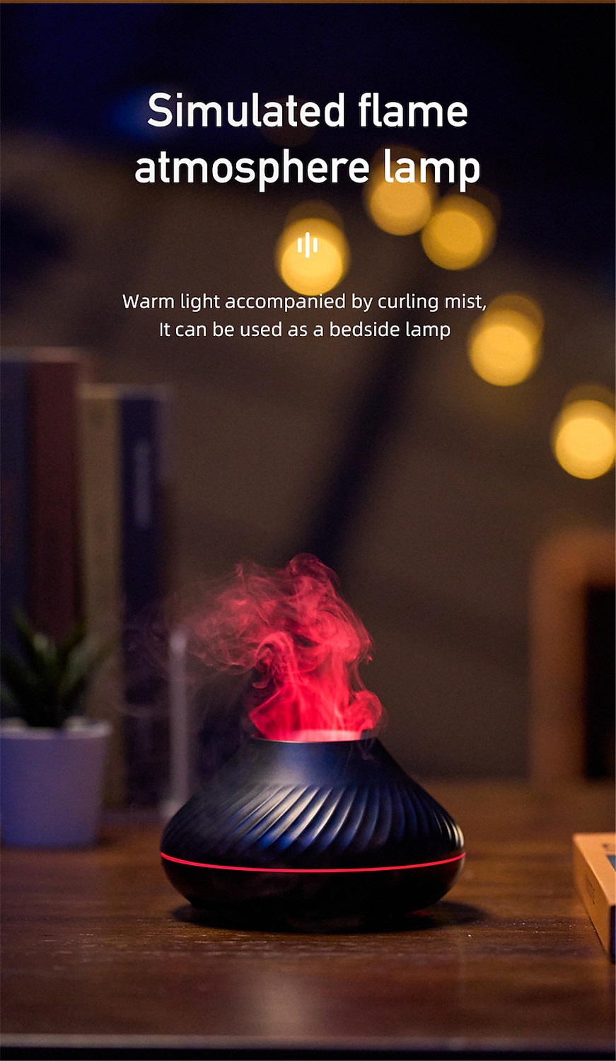 LED Smart Light Air Humidifier Colorful Flame USB Car Aromatherapy Humidifiers Diffusers Portable Diffuser Essential Oils for Home Room Fragrance 2025 - $22.99 –P8