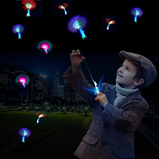 10pcs Amazing Led Light Arrow Rocket Helicopter Flying Toy Party Fun Gift Elastic Slingshot Flying Copters Birthdays Outdoor Game for Children Kidsfor Gift for Boy&Girls 2025 - $17.99 –P1