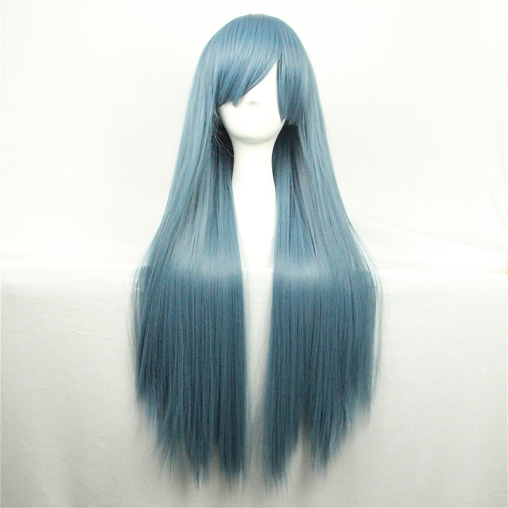 Cos paruka barva dlouhé rovné vlasy cosplay paruka evropský a americký anime 80cm paruka halloween paruky 2025 - $16.99 –P16