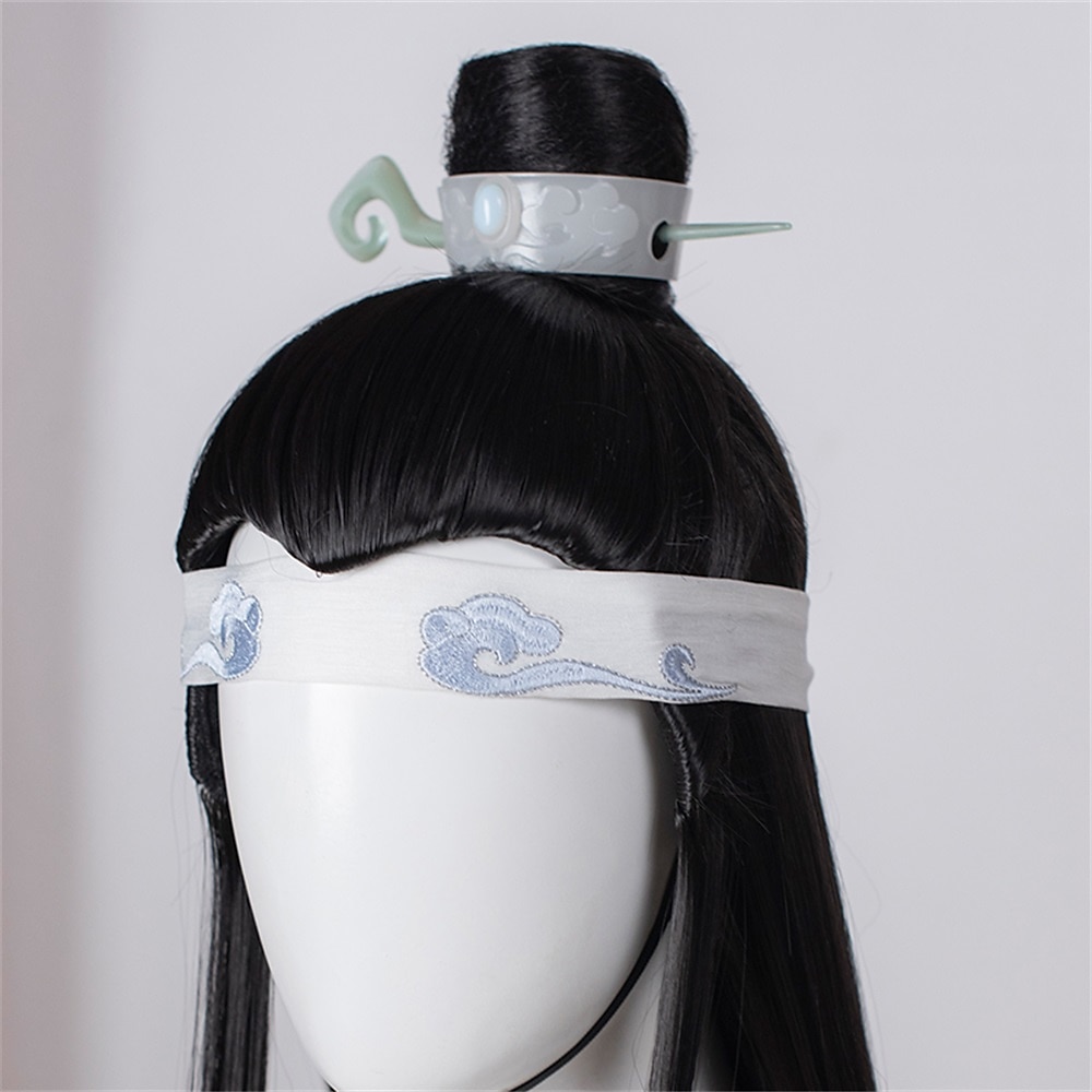 2025年 魔道祖師 コスプレウィッグのみ 魔道修行の達人 藍忘機 魏 無羨 黒 ロング 合成毛 ハロウィンウィッグ コレクション – $32.99 –P6