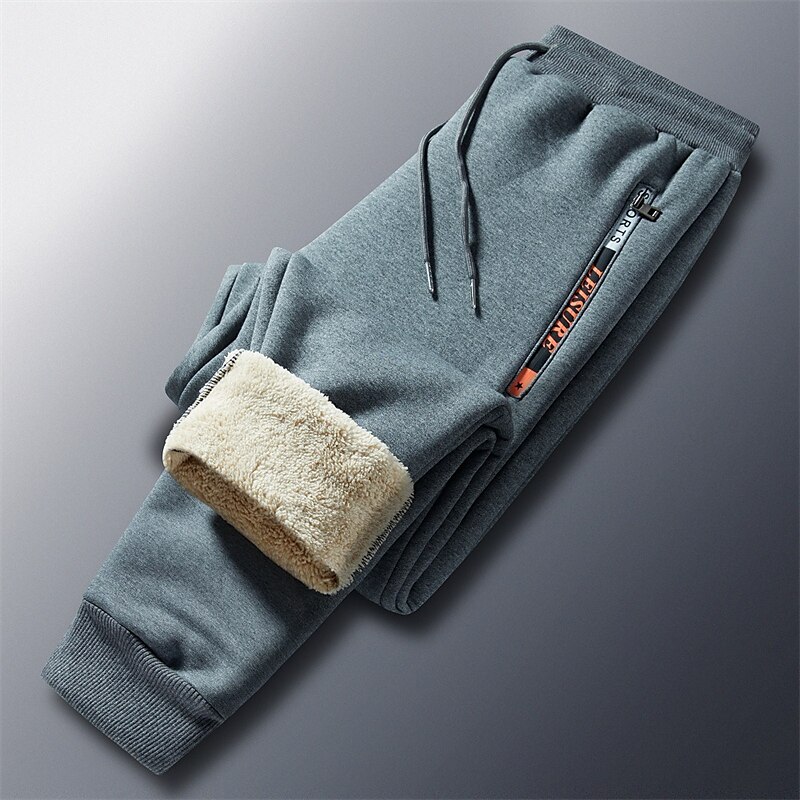 Men's Sherpa Fleece Pants Sweatpants Joggers Winter Pants Drawstring Solid Color Comfort Warm Casual Daily Going out Sports Stylish 1 2 Micro-elastic 2025 - $30.99 –P5