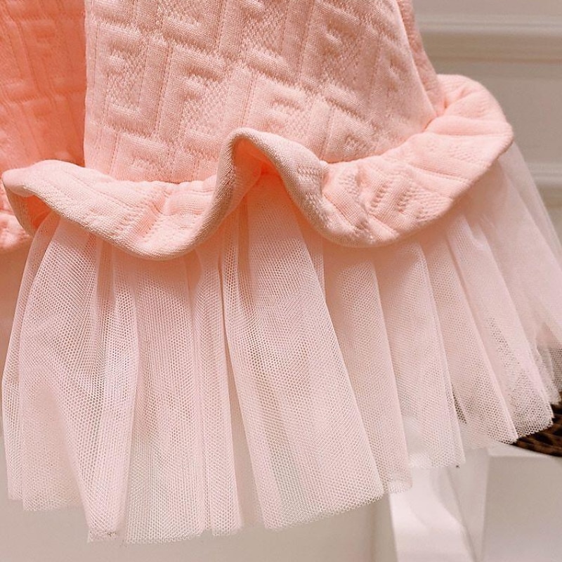 vestido de menina para crianças de cor sólida um vestido de linha férias diárias rosa acima do joelho manga curta princesa vestidos bonitos primavera verão ajuste regular 3-10 anos de 2026 por $25.99 –P7