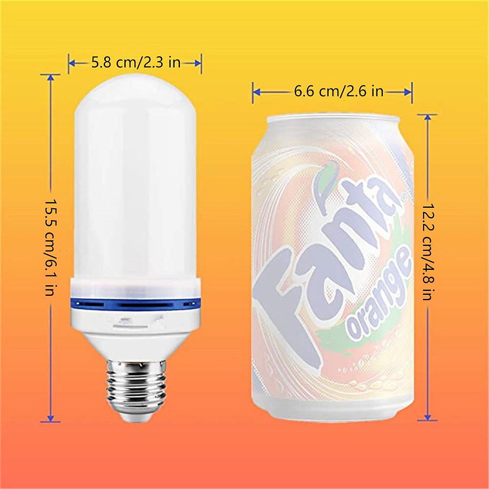 3st led flamma lykta dekorationer e27 4 lägen 96 lysdioder dynamisk flamma blått ljus kreativ majs glödlampa flamma simuleringseffekt nattljus 2025 - $6.49 –P2