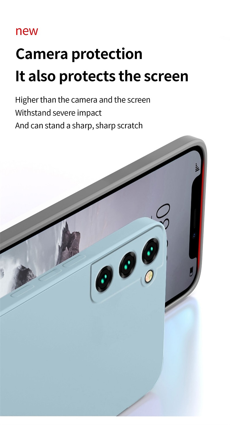 Phone Case For Samsung Galaxy S24 S23 S22 S21 S20 Plus Ultra S9 Plus A12 A32 A52 A13 S25 Ultra Liquid Silicone Case Slim Anti-Scratch Soft Edges Solid Colored Silica Gel 2025 - $9.99 –P5