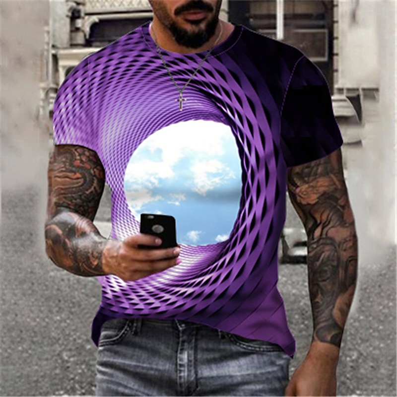 Męskie Wzór 3D Chmury Podkoszulek Krótki rękaw Podkoszulek Druk 3D Okrągły dekolt Koszula Sport Moda Designerskie Na zewnątrz Urlop Ulica Czarny Żółty Niebieski Lato Odzież S M L XL XXL XXXL 4XL 2025 - $17.99 –P6