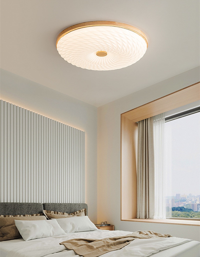 Скандинавская теплая круглая фара для спальни, лампа для учебы, потолочный светильник 2026 - $201.59 –P4