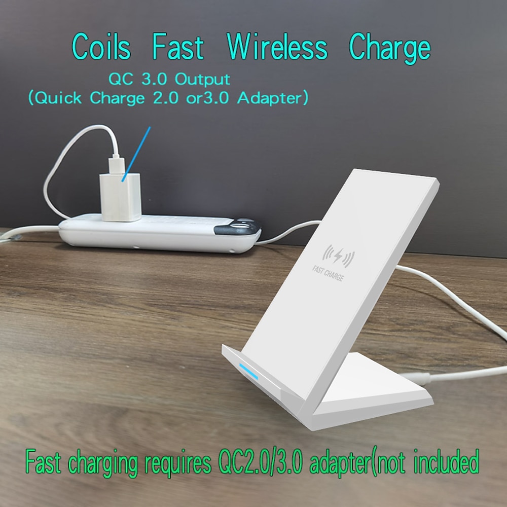 15W Fast Wireless Charger Qi Certified Wireless Charging Stand Compatible with iPhone 13/12/SE 2020/11/XS Max/XR/X Samsung Galaxy S22 S21 S20 S10 Note 20 and Qi Supported Phones 2025 - $21.99 –P11