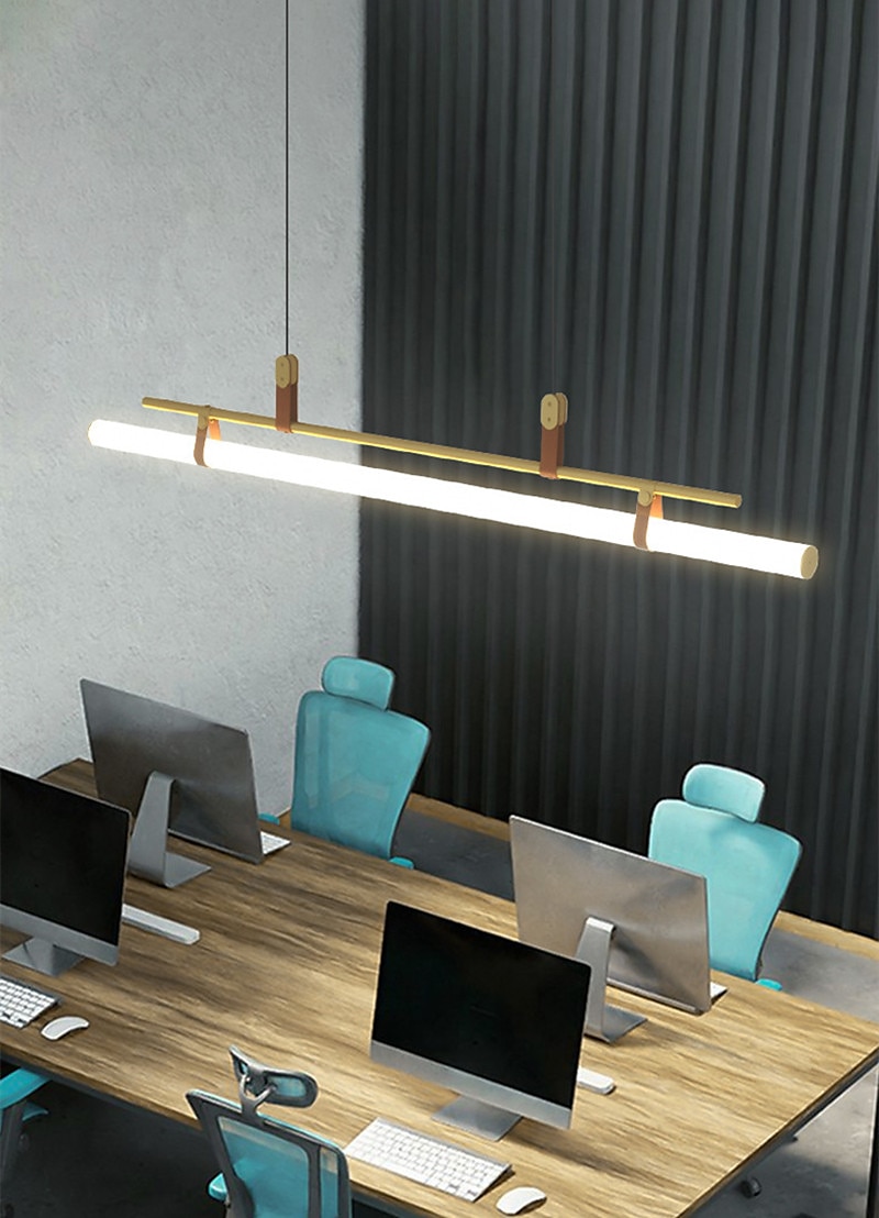Lampada a sospensione a led da 80 cm linea moderna design catena lampada a sospensione regolabile per cucina sala da pranzo soggiorno nero e oro 110-120v 220-240v del 2025 a $279.99 –P3