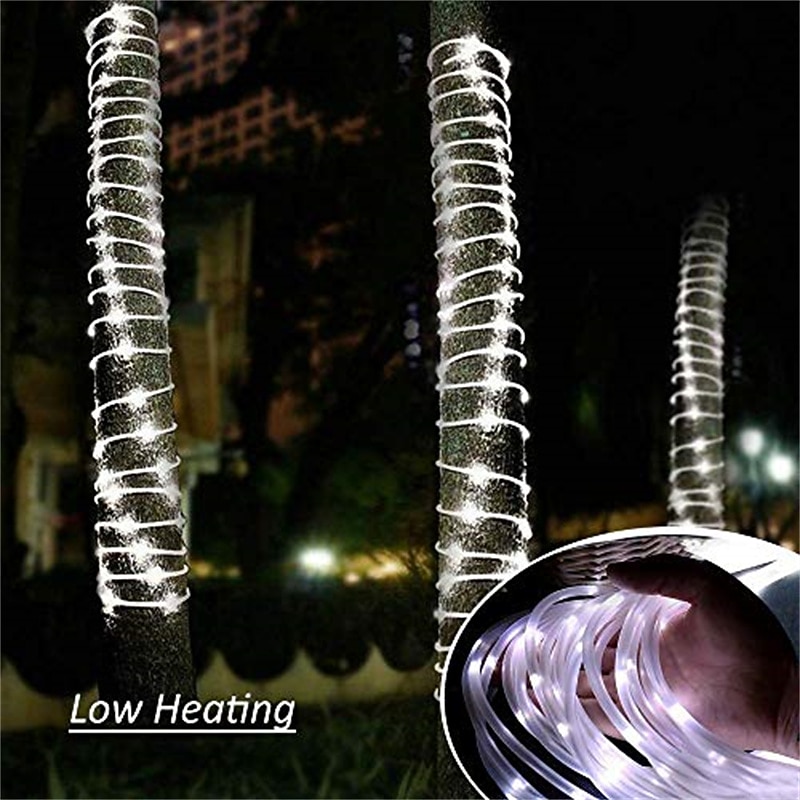 solar touwverlichting outdoor 2 packs led fairy lichtslingers 20/12/7m 200/100/50leds tuindecoratie el 5mm zonnepaneel 2 stks warm wit koud wit rgb vakantielichten outdoor party vakantie zonne-energie 2026 - $24.99 –P11
