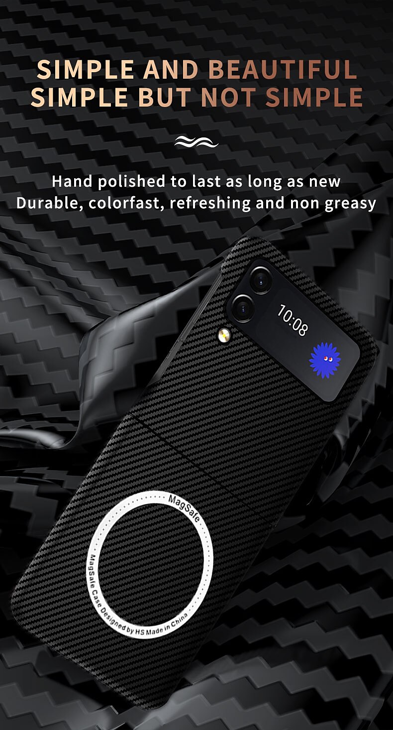 Phone Case For Samsung Galaxy Z Flip 6 Z Flip 5 Z Flip 4 Z Flip 3 With Magsafe Flip Magnetic Full Body Protective Lines / Waves PC 2025 - $25.99 –P3