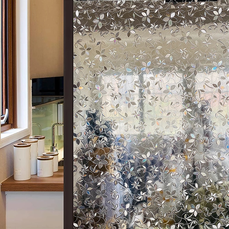 lasi-ikkunakalvo himmeä staattinen tarttuva läpikuultava lasikalvo ikkuna yksityisyyskalvo tarra kodin kylpyhuoneen sisustus / ikkunakalvo / ikkunatarra / ovitarra seinätarrat makuuhuoneeseen olohuoneeseen 2025 - $7.99 –P3