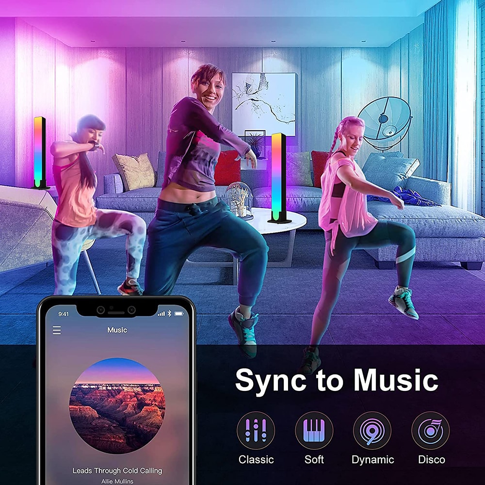 RGB светодиодная умная световая панель WiFi Bluetooth настольный фоновый атмосферный свет музыка синхронизация телевизора стенка компьютерная игровая спальня ночной свет Shustar 2025 - $43.99 –P11