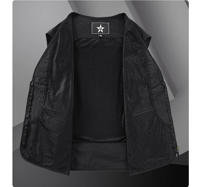 Voor heren Vissersvest Wandelvest Kleding Bovenlichaam Buiten Ademend Lichtgewicht Multi Pocket Comfortabel Zwart blauw Grijs Vissen Klimmen Kamperen / wandelen / grotten verkennen 2025 - $42.99 –P6