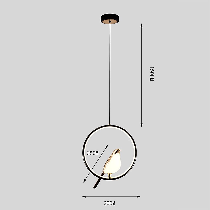 Lámpara colgante diseño simple 17cm aluminio led estilo nordico 85-265v 2025 - $229.99 –P15