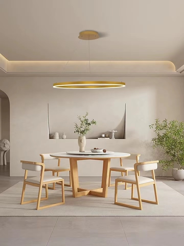 LED Pendant Light 40/60/80cm 1-Light Ring Circle Design Dimmable Aluminum Painted Finishes Luxurious Modern Style Dining Room Bedroom Pendant Lamps 110-240V ONLY DIMMABLE WITH REMOTE CONTROL 2025 - $100.99 –P6