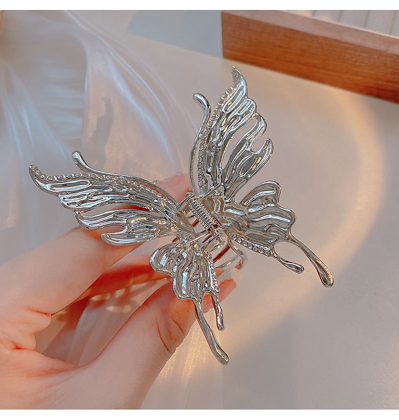 Grampo de cabelo de garras de cabelo feminino 1 peça para garra de cabelo de borboleta diária grampos de cabelo de borboleta de metal grampo de cabelo antiderrapante garra de cabelo acessórios para de 2025 por $5.49 –P7