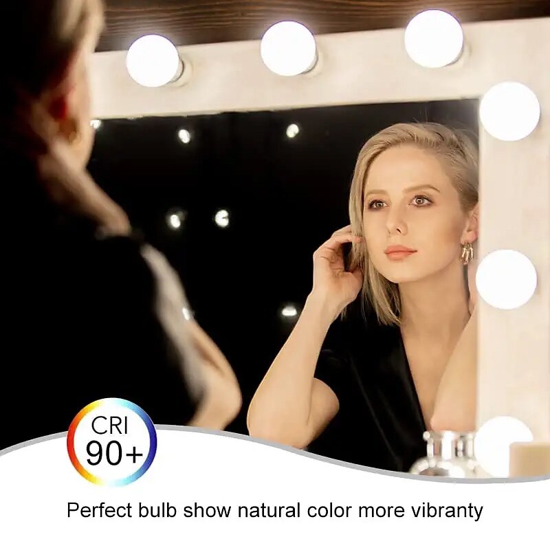 2/4/6PCS G80 7W Globe LED Edison Bulb 650lm E27 Base Opalescent Glass Facing Very Suitable for Dresser Vanity Mirror Floor Lamp AC85-265V 2025 - $25.99 –P5